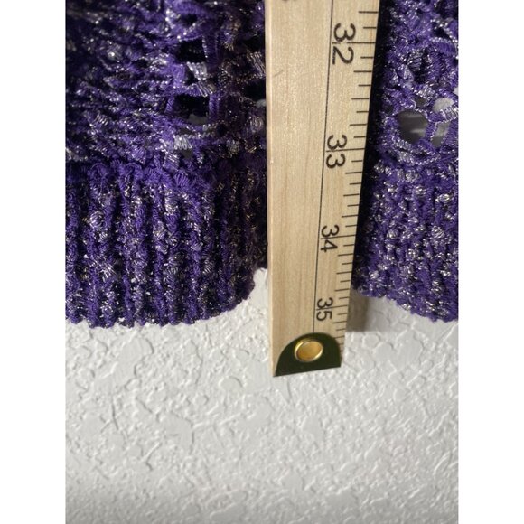 Torrid Purple Sweater Womens Plus Size Size 2 Purple Open Knit Topper - Picture 9 of 12